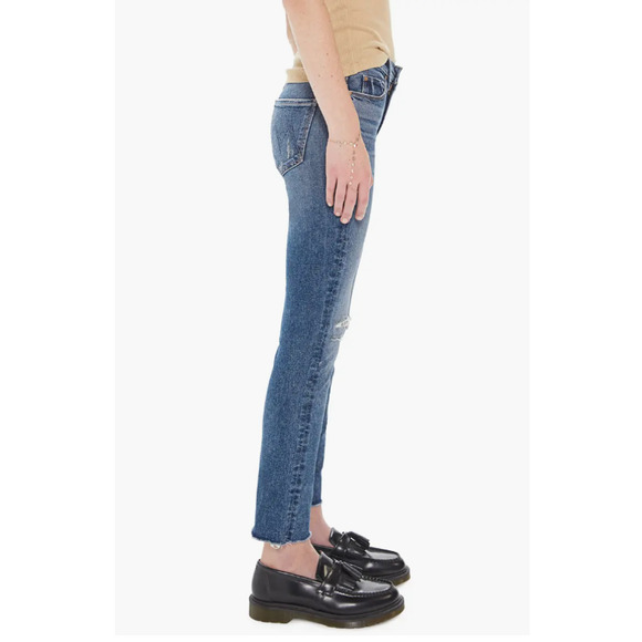 NWT $278 MOTHER the Dazzler Ripped Mid Rise Ankle Slim Jeans - Picture 3 of 3